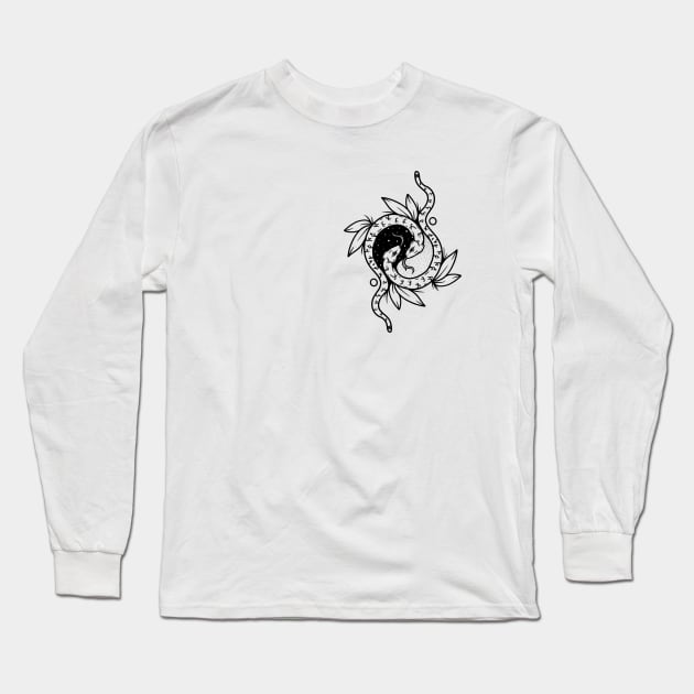 Yin Yang Snakes Long Sleeve T-Shirt by P7 illustrations 